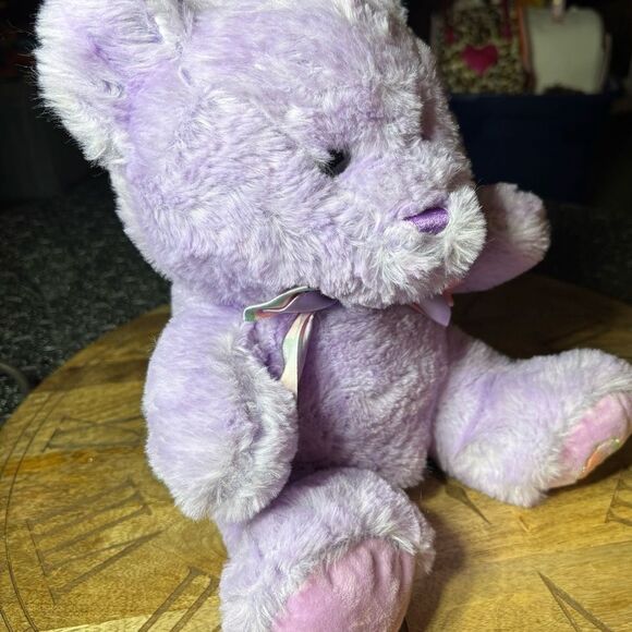 Purple Plush Bear Lavender Lilac Teddy Bear XO Heart Hug Fun Plush Toy EPC Stuff - Picture 6 of 9